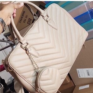 Tan Chevron Handbag